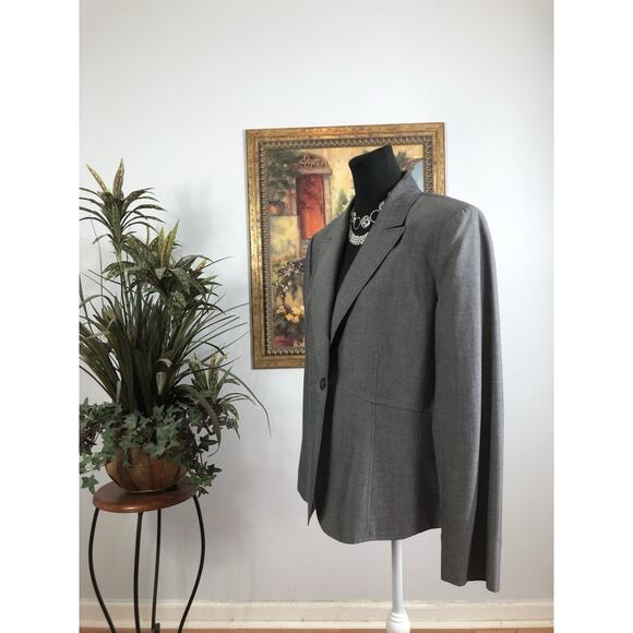 Tahari Arthur S Levine Women Jacket One Button Front Office Siren Preppy Sz 16 - Picture 6 of 10